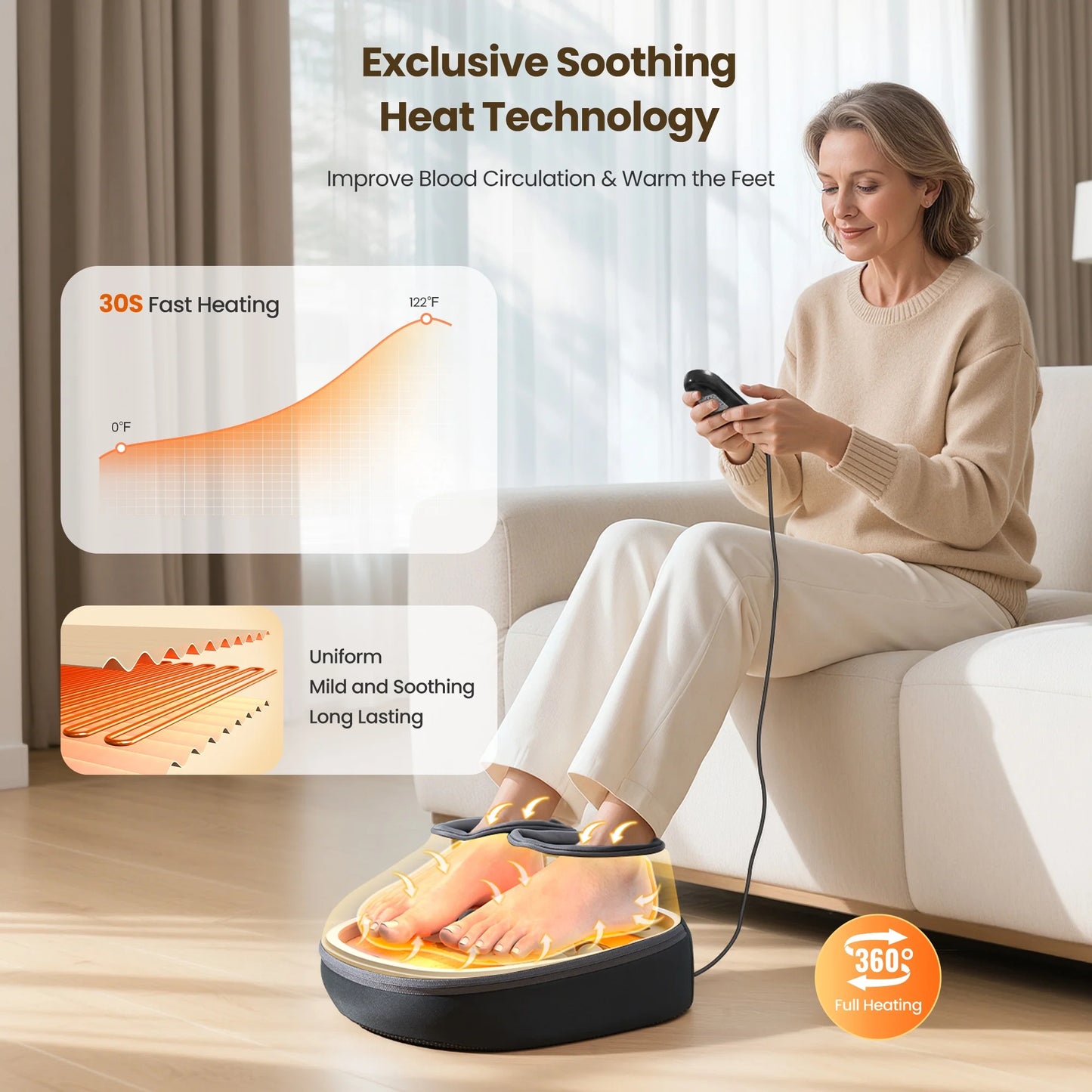 Foot Massager with Heat,Shiatsu Foot Massager Machine for Plantar Fasciitis, FSA HSA Eligible, Valentines Day Gifts for Women, Birthday Massage Gifts for Women Mom Men Dad